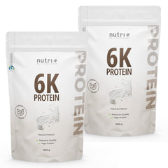 Nutri + Protein Powder Neutral 1 kg - 80% protein - sugar-free + fat-free - protein powder without sweetener, flavor - ideal for baking - 1000 g Natural