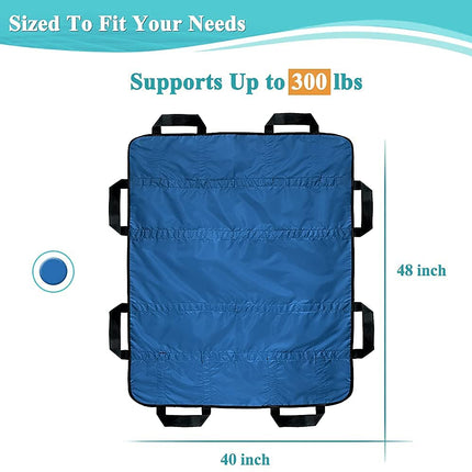 Rotating Movable Bed Position Pads, Sliding Sheet for Elderly Bedridden Patient Sliding Sheet with Handles for Incontinence, Bariatric, Elderly - Reusable