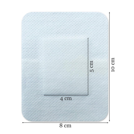 50 sterile wound plasters 10x8 - sterile wound dressing plaster sensitive - non-adherent wound pad 5x4 cm - absorbent and skin-friendly - acute wound care and post-operative plaster