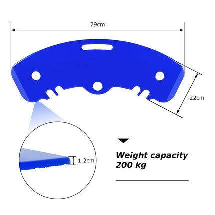 LOSCHEN Transfer Board, Patient Pusher for Transferring Patients or Disabled Persons from Wheelchair to Bed, Toilet, Bathtub, Car Pusher with One Handle, Notches (Blue)