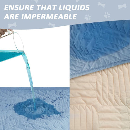 DUJUIKE Waterproof Mattress Protector, Washable Absorbent Incontinence Pad, Suitable for Adult/Child Care, Pet Diaper Pad, Anti-Leak and Anti-Slip Design (Blue, 90x135cm)