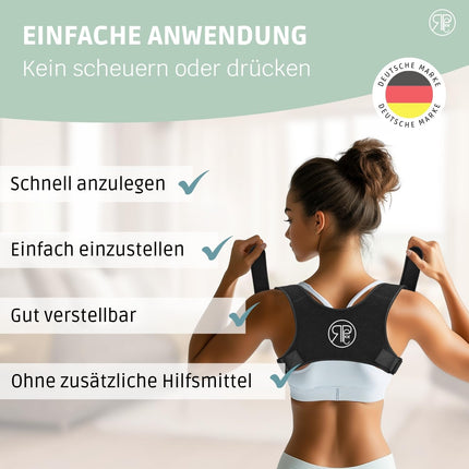 REPCO Back Straightener - High-quality adjustable posture corrector - Back support for an upright posture - Universal size (M - L) - Comfortable to wear - High-quality material