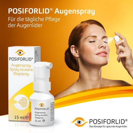 POSIFORLID® Eye Spray. Supportive care for blepharitis and irritated eyelids, 15 ml