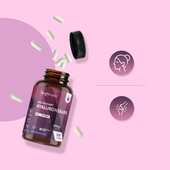 Hyaluronic Acid Capsules - 600mg per Capsule - 120 Vegan Hyaluronic Capsules - 4 Month Supply - Molecule Size (500-700 KDA) - Hyaluronic Acid - Serum Alternative - WeightWorld