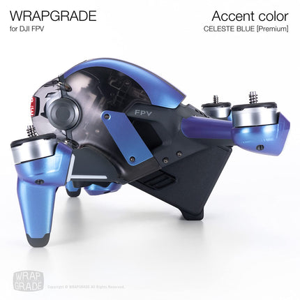 WRAPGRADE Skin Compatible with DJI FPV | Accent Color (Celeste Blue)
