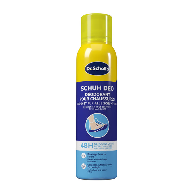 Scholl Fresh Step Odor Stop Shoe Spray, mild foot deodorant with long-lasting effect against unpleasant odors, fresh shoes, (1 x 150 ml)