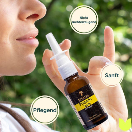 BEE&amp;YOU Propolis Spray, Nasal Spray 30 ml Propolis Extract, Spray for the Nose, for Children and Adults, Clears the Nose, No Additives, Natural, No Alcohol &amp; No Habituation Effect, 33 Awards