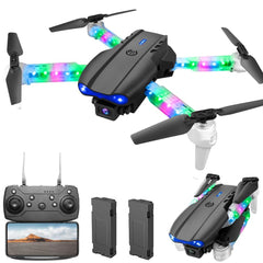 OBEST Drone with 1080P Camera with LED Lights for Kids and Adults, Foldable Quadcopter with WiFi Transmission, One Key Takeoff/Landing, 3D Flips, 2 Batteries, Drone Toy Gifts for Boys Girls