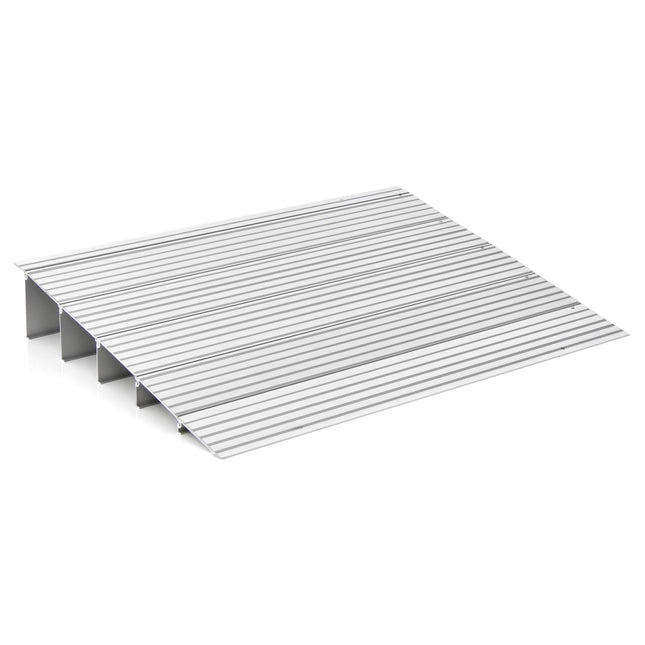 COSTWAY Door Threshold Ramp, Wheelchair Ramp Aluminum with Adjustable Ramp Design &amp; 317 kg Load Capacity, Curb Ramp Non-Slip for Wheelchairs, Strollers (13 cm Height)