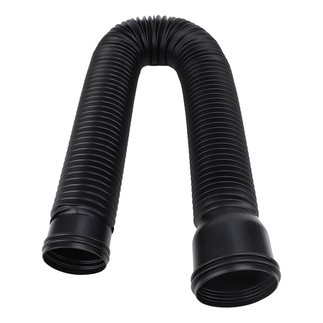 Rain Gutter Downspout Extension, Flexible Downspout Extension, Diverter, PE, Extendable Drain Extension for Villa Outdoor, Round, 20 to 59 inches (BLACK)