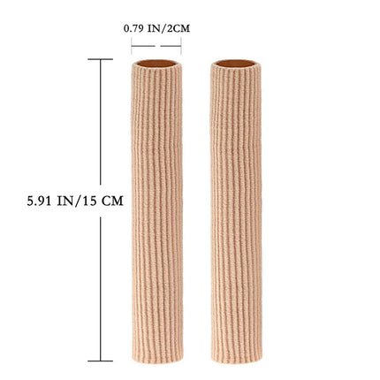 2 Pieces Cuttable Silicone Toe Protector Toe Cushion Tube Bandage Soft Gel Finger Protector Toe Caps Pad for Corns Remover, Callus Cushion, Bunion, Calluses (For Middle Toes -15CM)