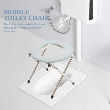 PartyKindom Raised Toilet Seat for Seniors Folding Toilet Safety Frame Commode Chair for Elderly Disabled People Bedside Commode Chair Shower Chair for The (38x38x35 cm)