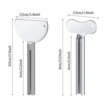 Newaner Metal Tube Squeezer 6 Pieces, Tube Squeezer, Stainless Steel Tube Press, Toothpaste Squeezer for Cosmetics, Shoe Polish, Hair Dye, Pigments, Suitable for Kitchen, Bathroom, Studio