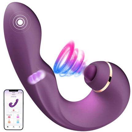 Erotic Butterfly Vibrator for Clitoris with APP - Silicone Flutter Vibration for Women G-spot Pulsating Stimulator Sex Toy for Women, 3IN1 Dildo Vibrator Sets for Women Couples 5x5x10 modes