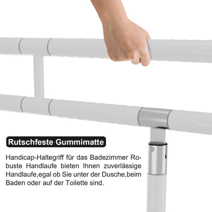 Vigevee wall support handle support aid WC grab bar 60CM toilet support folding handle non-slip for seniors foldable toilet stand-up aid wall mounting load up to 150 kg