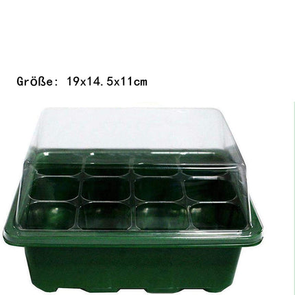 Voarge indoor greenhouse growing box, with 12 planting holes and lid, for greenhouse growing tray pots indoor greenhouse plant pots
