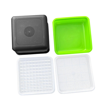 ＡＷＨＡＯ Sprout Case Nursery Pot Planting Box Sprout Tray for Outdoor Garden Greenhouse, 4-Piece Set