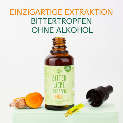 BitterLiebe® Bitter Drops without alcohol 50ml according to Hildegard von Bingen - the original from The Lion's Den - highly dosed bitter drops