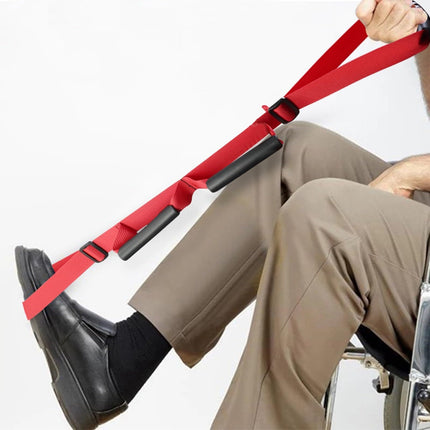 Rehabilitation leg lifting straps with stable design for easy mobility aid
