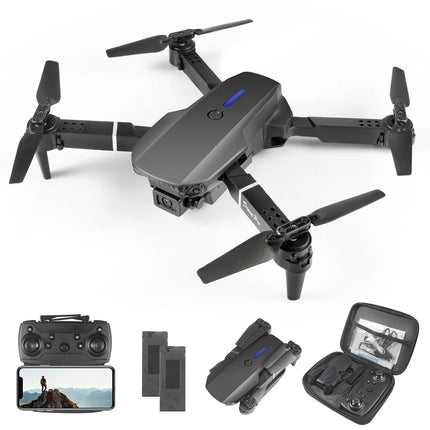 Drone with HD 4K Camera, RC Foldable FPV WiFi Live Transmission Drone for Kids Beginners, 2 Batteries, Long Flight Time, Headless Mode, Trajectory Flight, Obstacle Avoidance, One Key Takeoff/Landing, Headless Mode-b3