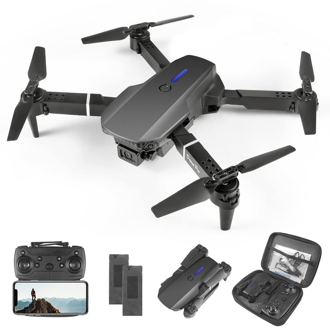 Drone with HD 4K Camera, RC Foldable FPV WiFi Live Transmission Drone for Kids Beginners, 2 Batteries, Long Flight Time, Headless Mode, Trajectory Flight, Obstacle Avoidance, One Key Takeoff/Landing, Headless Mode-b3