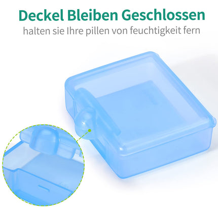Opret 3 Pack Pill Box Pill Container for On the Go, Small Portable Pill Box Small Pill Container for Vitamins, Fish Oil and Tablets (Blue Purple Pink)