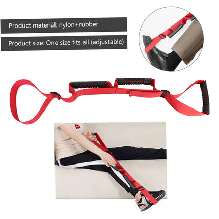 Standing Aid Bed Leg Lifter Mobility Aid for Bed Long Leg Lifter Adjustable Portable Leg Lifter Strap Tensile Strength Hip Replacement Aid with Padded Handrails Foot Loop
