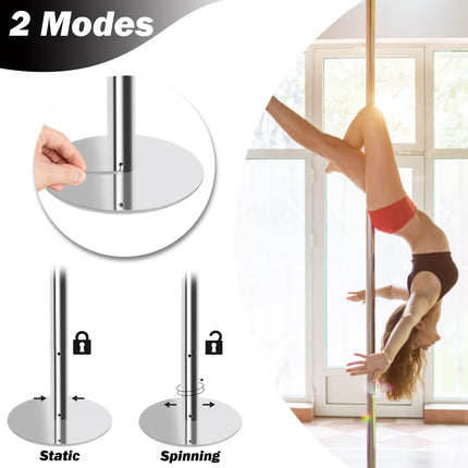 Leogreen 1 Pole Dance Pole, Silver, L