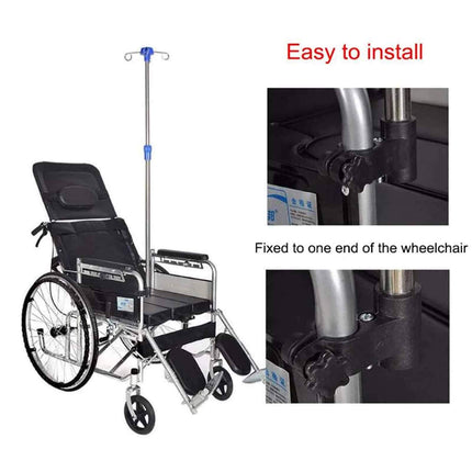 summerr infusion stand, IV stand for wheelchair users, IV pole with stainless steel, height-adjustable display stand