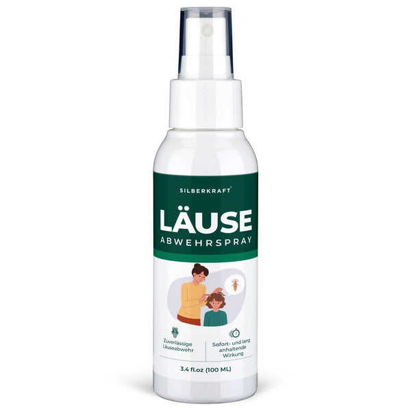 Silberkraft Lice Repellent Spray 100 ml, odorless lice remedy suitable for children, head lice repellent spray preventative, long-term prevention of head lice (100 ml)