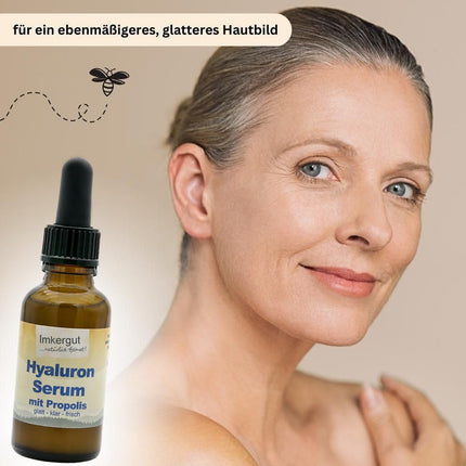Hyaluron Propolis Serum, pipette bottle, 30ml, beekeeping product, facial serum for impure and mature skin, smoothes and clarifies