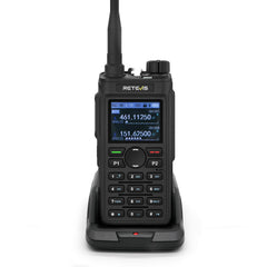 Retevis C62 Walkie Talkie Dual Band, Professional Ham Radio with LCD Screen, High-Performance Long-Range Two-Way Radio, 2000mAh, for Hiking/Hunting/Camping (Black, 1 Pack)