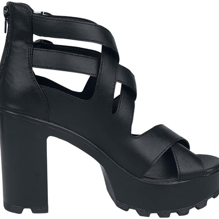 Black Premium by EMP Women's Black High Heels with Straps EU41