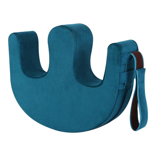 Perfeclan Soft Bed Turning Aid U-Bed Turning Device for Side-lying Elderly Nursing Tool Bed Pad with Strap, Blue