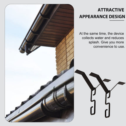 Angoily 2 Pieces Rain Chain Adapter Hooks For Gutters V-Shaped Installation Suit For Downpipe Outlet