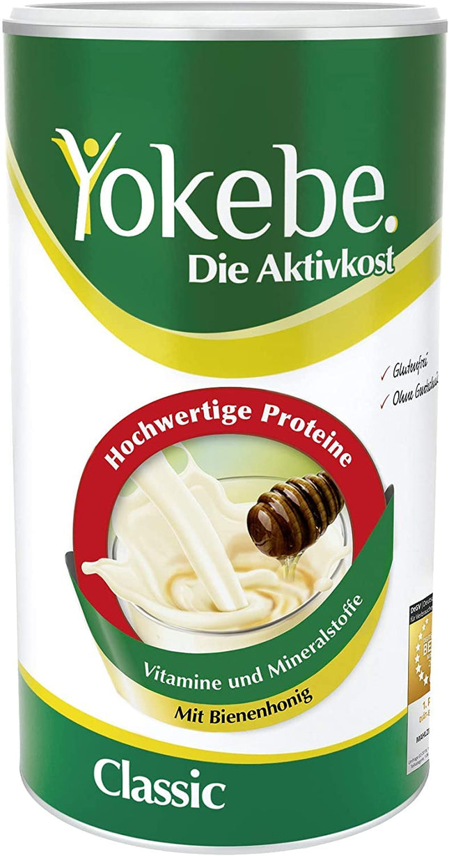 Yokebe Classic - Diet Shake for Weight Loss - Gluten-Free and Vegetarian - Meal Replacement for Weight Loss with High-Quality Proteins - 500 g = 12 Servings
