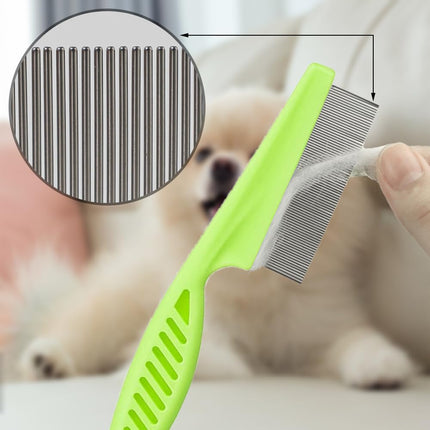 ZELHYEUU 4 Pieces Lice Comb, Metal Teeth Lice Comb, Flea Comb for Removing Fleas, Flea Tear Stain Remover Comb, Lice Comb, for Caring for and Removing Dandruff or Lice