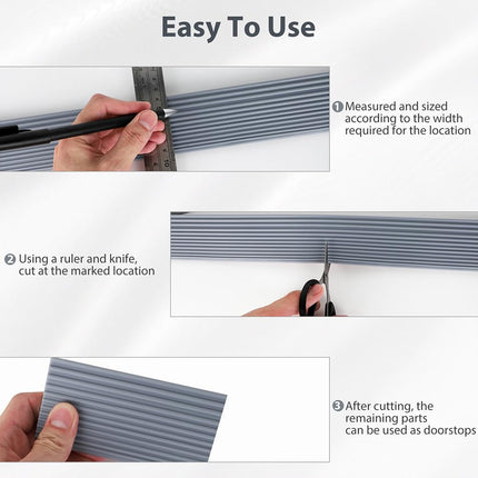 100x6.5x2.5CM threshold ramp, door threshold ramps, PVC wheelchair ramp, non-slip surface, rubber ramp, threshold ramp for wheelchairs, strollers, walkers or e-scooters (gray, 2.5)