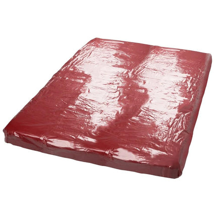 Fetish Collection Vinyl Sheet - shiny vinyl bed sheet for women and men, wet look, wet games in bed, couple toy, dark red