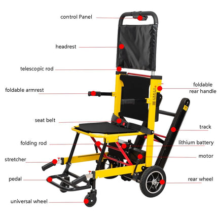 Electric Stair Climber, Folding Stair Climber, Electric Stair Climber Made of Aluminum Alloy, Stair Lift, Electric Wheelchair Stair Lift, Stair Mobility Aid A