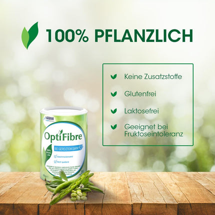 OptiFibre 250g can of soluble fiber for irritated bowels can restore the intestinal flora and normalize nutrient absorption. 100% plant-based, tasteless, easily soluble without swelling.