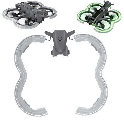 LICHIFIT Propeller Guard Anti-Collision Covers with Flash LED Lights for DJI AVATA2 Drone Propeller Protector Bumper Ring Warning Light Illuminated TPU Cover Skin