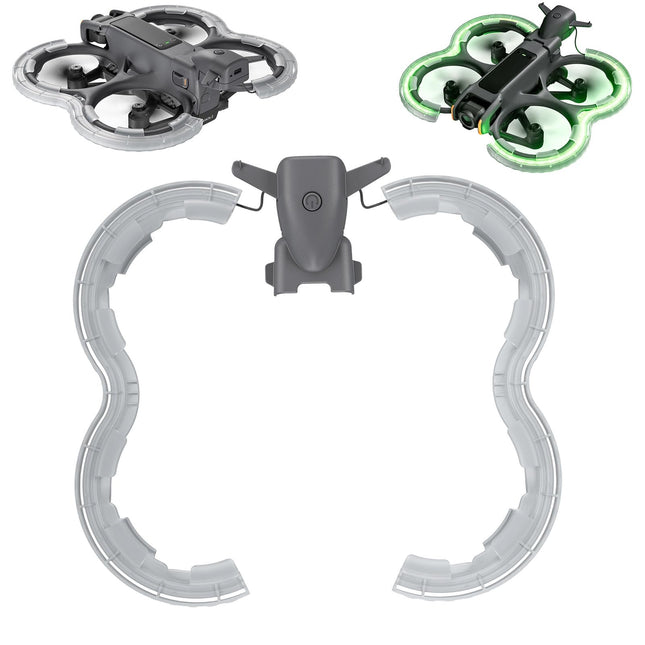 LICHIFIT Propeller Guard Anti-Collision Covers with Flash LED Lights for DJI AVATA2 Drone Propeller Protector Bumper Ring Warning Light Illuminated TPU Cover Skin