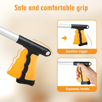 81cm Grabber for Seniors – Folding Grabber with Magnetic Grabber Arm – 360° Rotatable Garbage Picker Grabber – Non-Slip Rubber Grabber – Ergonomic Grabber for Seniors