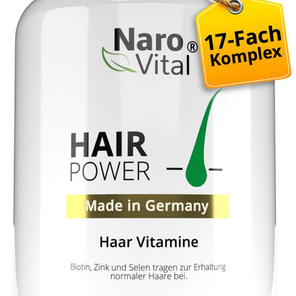 Hair Vitamins - High Dose with Biotin, Zinc, Selenium, OPC, Millet Extract (rich in Silicon and Silica) - 120 Capsules (2 Months) - Hair &amp; Beard Growth - Women and Men