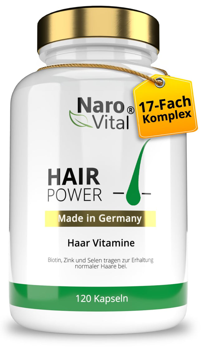 Hair Vitamins - High Dose with Biotin, Zinc, Selenium, OPC, Millet Extract (rich in Silicon and Silica) - 120 Capsules (2 Months) - Hair &amp; Beard Growth - Women and Men
