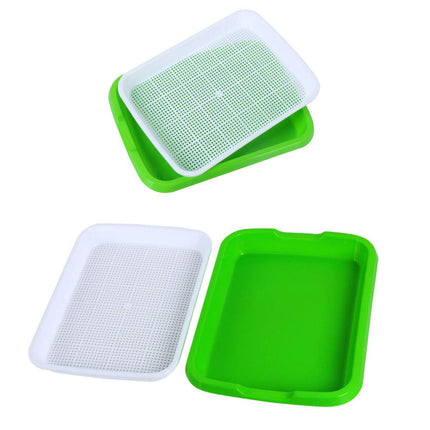 Fuuner 6 Pack Seed Germination Tray, Seedling Tray Germination Trays Greenhouse Effect Propagator Seed Germination Hydroponic Seeding Germination Greenhouse Tray for Family Garden Indoors and Outdoors