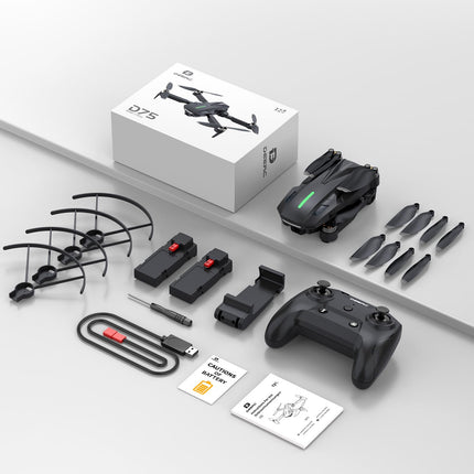 DEERC Drone with 1080P Camera for Kids, RC Quadcopter D75 Foldable with Wifi Transmission, Long Flight Time, Brushless Motor, Altitude Hold, One Key Start Drone Game Gift for Beginners Boys, C0