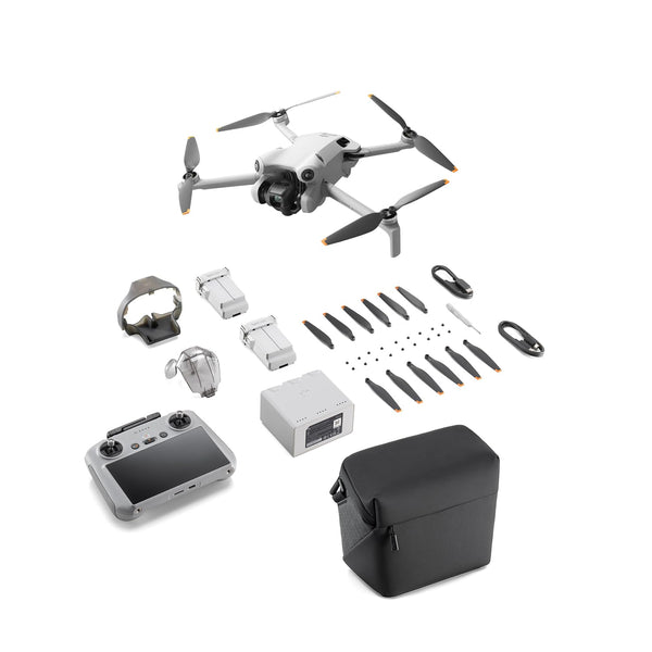 DJI Mini 4 Pro Fly More Combo with DJI RC 2 Remote Controller (Screen Remote Controller), foldable mini drone with 4K camera, under 249g, 34 minutes flight time, 2 additional batteries, Class C0
