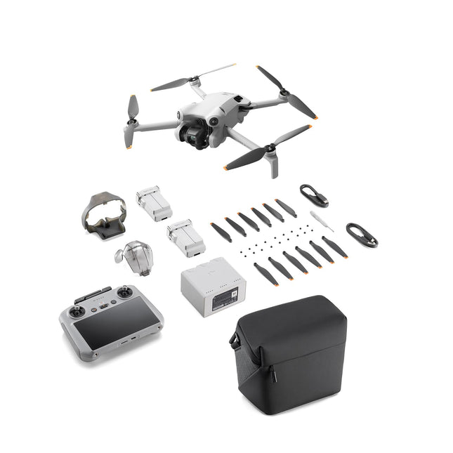 DJI Mini 4 Pro Fly More Combo with DJI RC 2 Remote Controller (Screen Remote Controller), foldable mini drone with 4K camera, under 249g, 34 minutes flight time, 2 additional batteries, Class C0